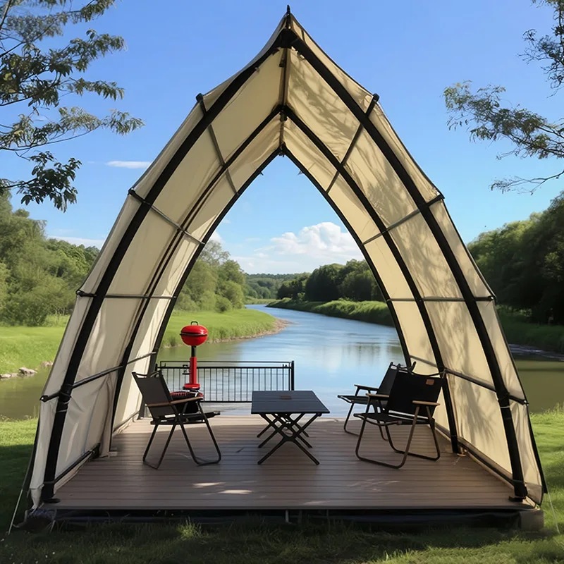 Outdoor commercial Internet celebrity sailing tent accommodation camping catering breakfast open-air camp tent