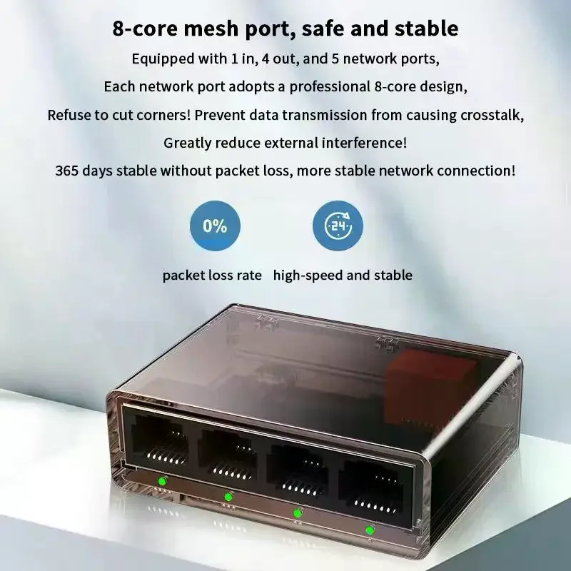 1000 Mbps 5 Poort Ethernet Switch Gigabit Ethernet Smart Switcher RJ45 Hub Internet Splitter Voor Router PC Lan Full/Half duplex