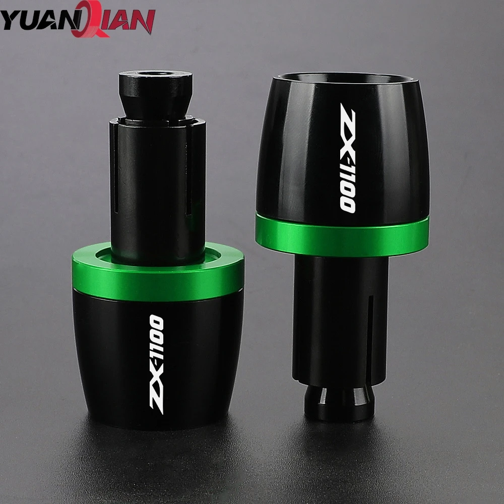 For KAWASAKI ZX1100 1990 1991 1992 1993-2000 2001 ZX 1100 Moto Handlebar Grips Cap Weight PartsAnti Vibration Silder Plug Ends