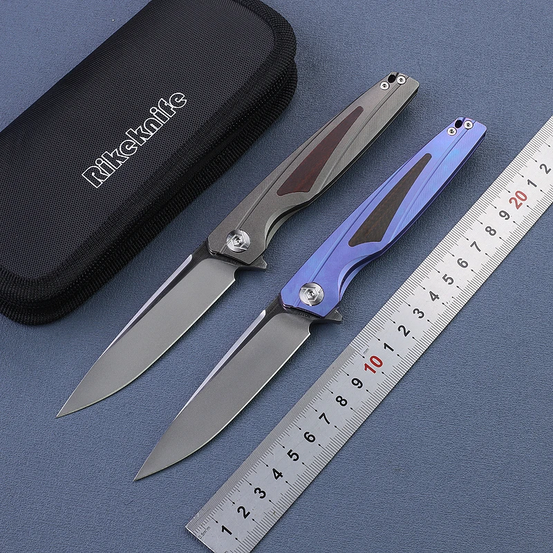 RIKE803 Navaja táctica plegable M390 acero militar EDC bolsillo - imagen 4