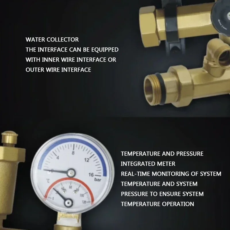 Temperature Control Center Mixing System - Cold & Hot Water Circulation Pump for Floor Heating Water Divider Mixing Valve