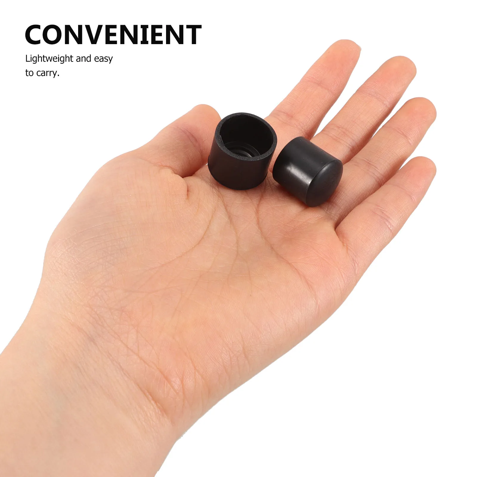 

30Pcs Round Rubber End Caps Pipe Protection Sleeve for Table Legs Furniture Flexible Tube Column Tip Protector