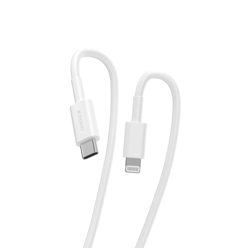 KZDOO USB-C To Lightning Cable Original Fast Charging 1M & 2M MFI Certificate18w-20w Power Durable Adapter For All Apple Devices