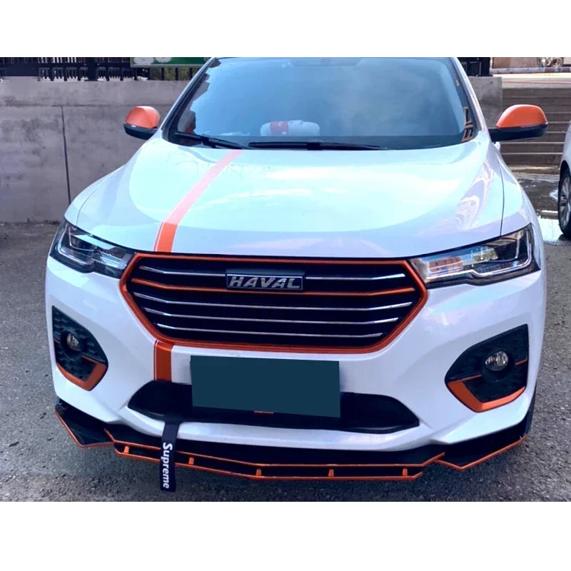 Front Bumper Splitter For HAVAL H6 H4 Spoiler Carbon Painting Diffuser Skirt Body Kit Lip