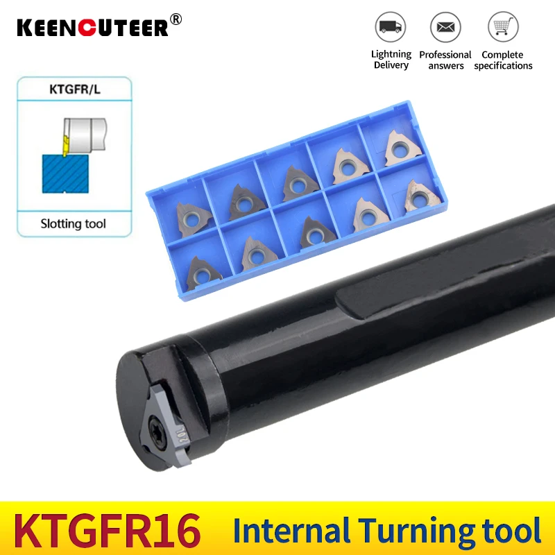 1PC S16Q-KTGFR16 S25R-KTGFL16 CNC Lathe Machine Internal Grooving Turning Tools Slotting Tool TGF32R/L Holder for -KTGFR/L