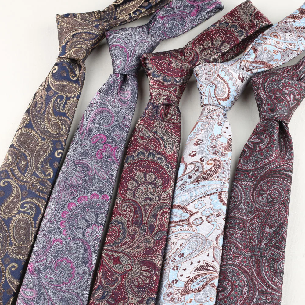 

7 см Pasilsey цветочные полиэстеровые жаккардовые галстуки для мужчин, роскошные мужские галстуки Gravatas, тонкие галстуки, деловой галстук
