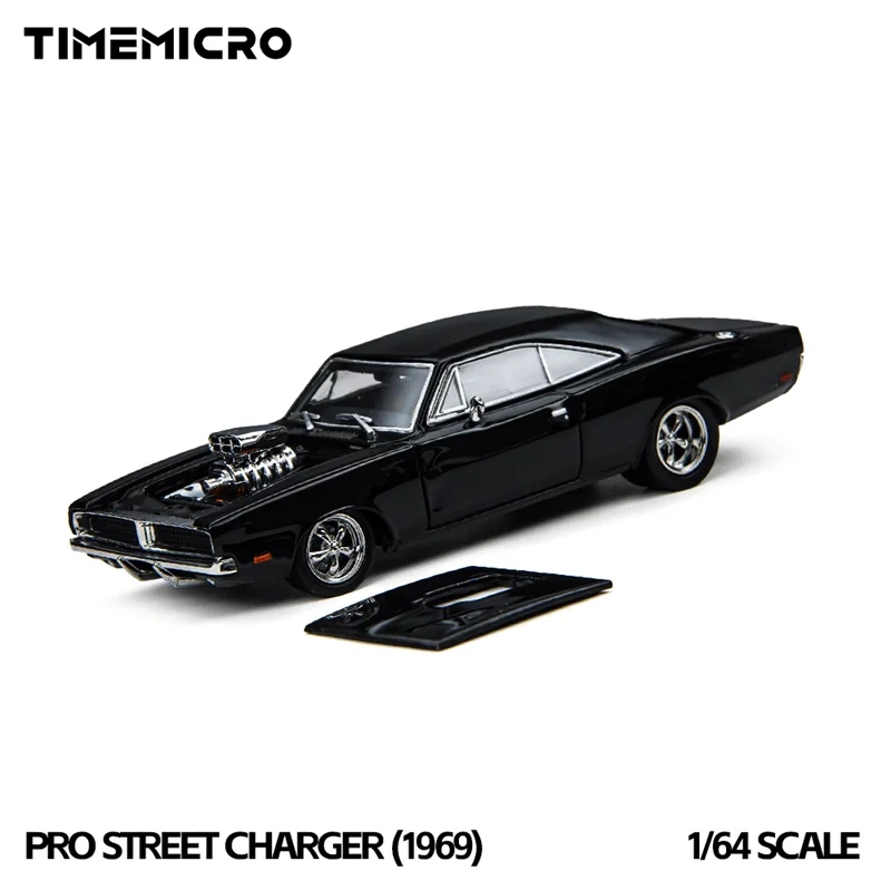 (Pre-Order) 1:64 Pro Street Charger 1969 Black Diecast Collector's Vehicle Model Car