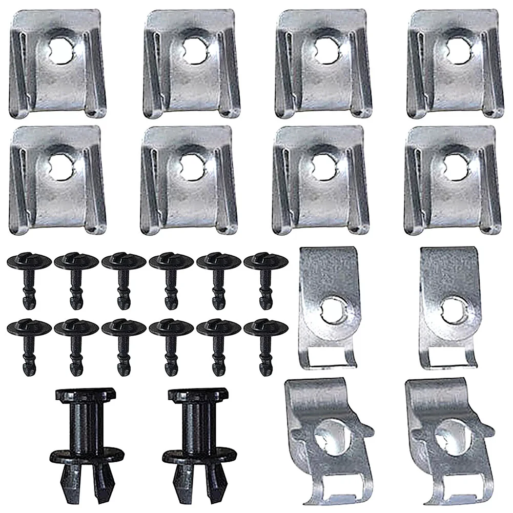 26PCS Car Screw Kit For A4 Undertray Engine Under Cover Fixing Clips Screw Kit Car Accessories