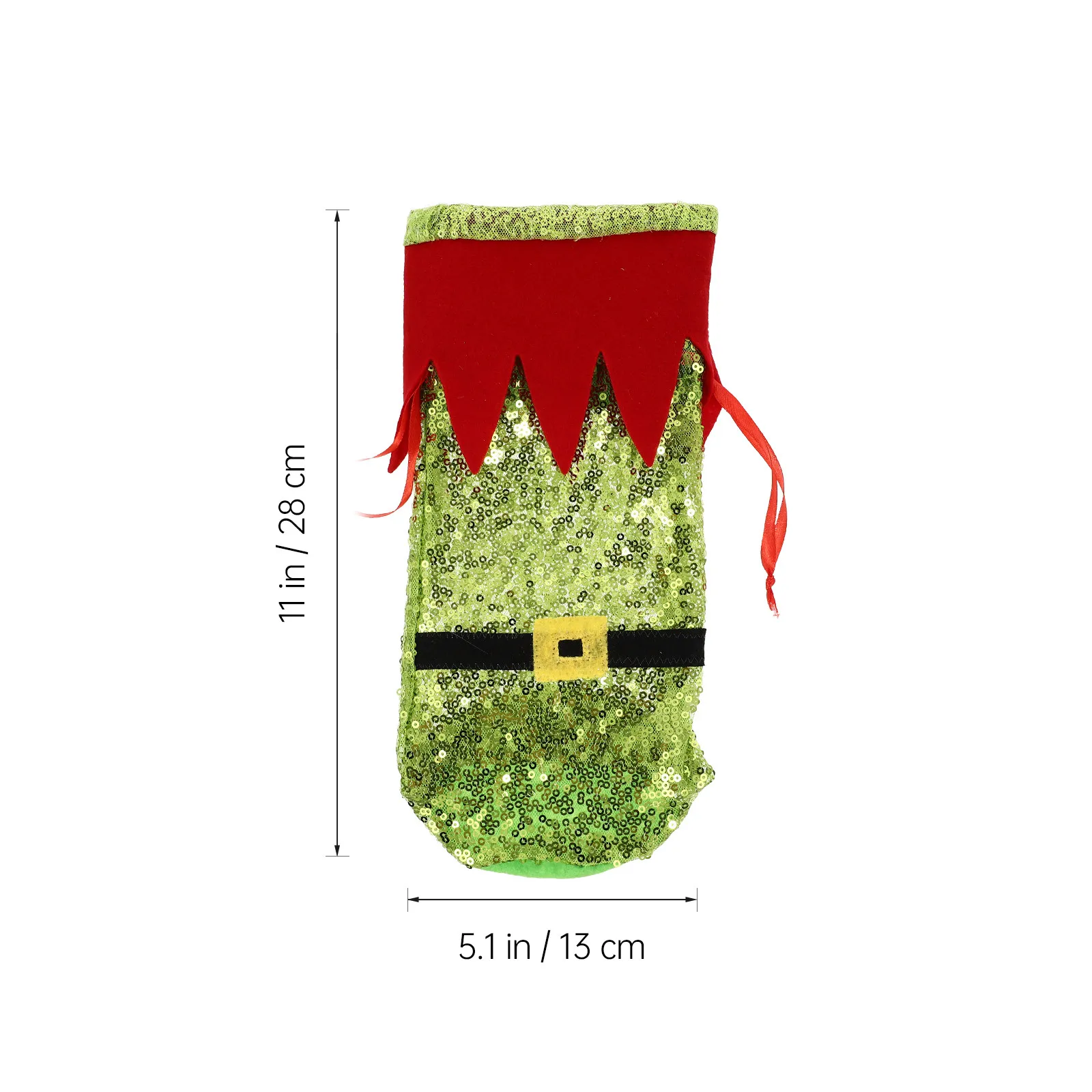 1Pcs Elf Wine Bottle Bag Xmas Sequined Cover Christmas Red Wine Party Table Ornament Lovely Festive Holiday
