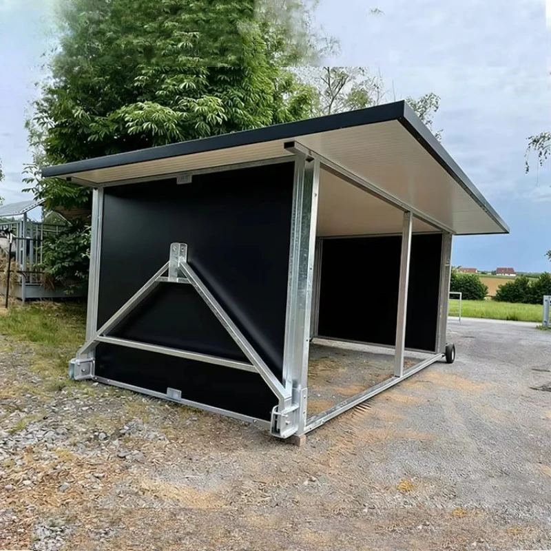 6 Types of Cheap Horse Box Stalls Pre-Built Classic Large Outdoor Horse Stable With Roof for Equine Equipment and Paddock