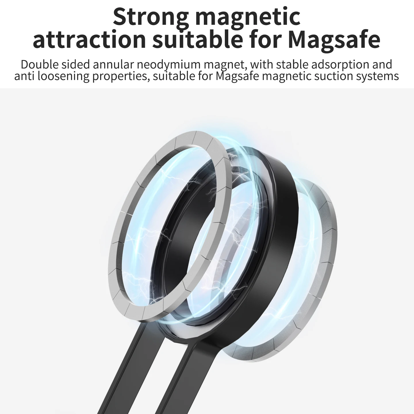 Magnetische Halterung mit Schnellverschluss, 360° Dämpfungs-Kugelkopf, Stativadapter für GoPro, DJI, Insta360, iPhone MagSafe, Lichtstativ – Detail 10