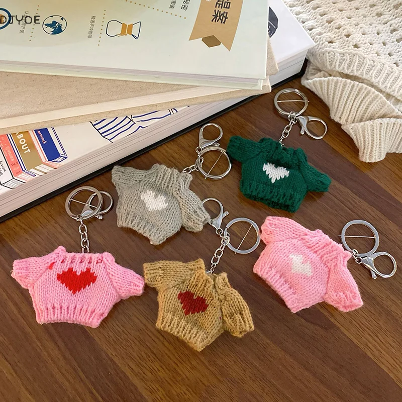 

Cool INS Styled Colorful Knitted Sweater Keychain; Trendy Car Key Holder and Bag Pendant; Suitable as Girl Gift