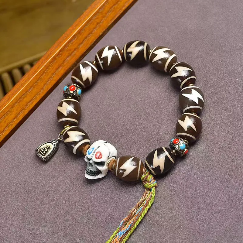 

Agate Aquarius Single-Wrap Root Payment Turquoise Accessories Five-Eye Beads Bracelet