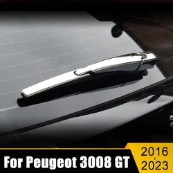 ABS Car Rear Wiper Window Wiper Cover Trim Stickers Accessories For Peugeot 3008 5008 GT 2016 2017 2018 2019 2020 2021 2022 2023