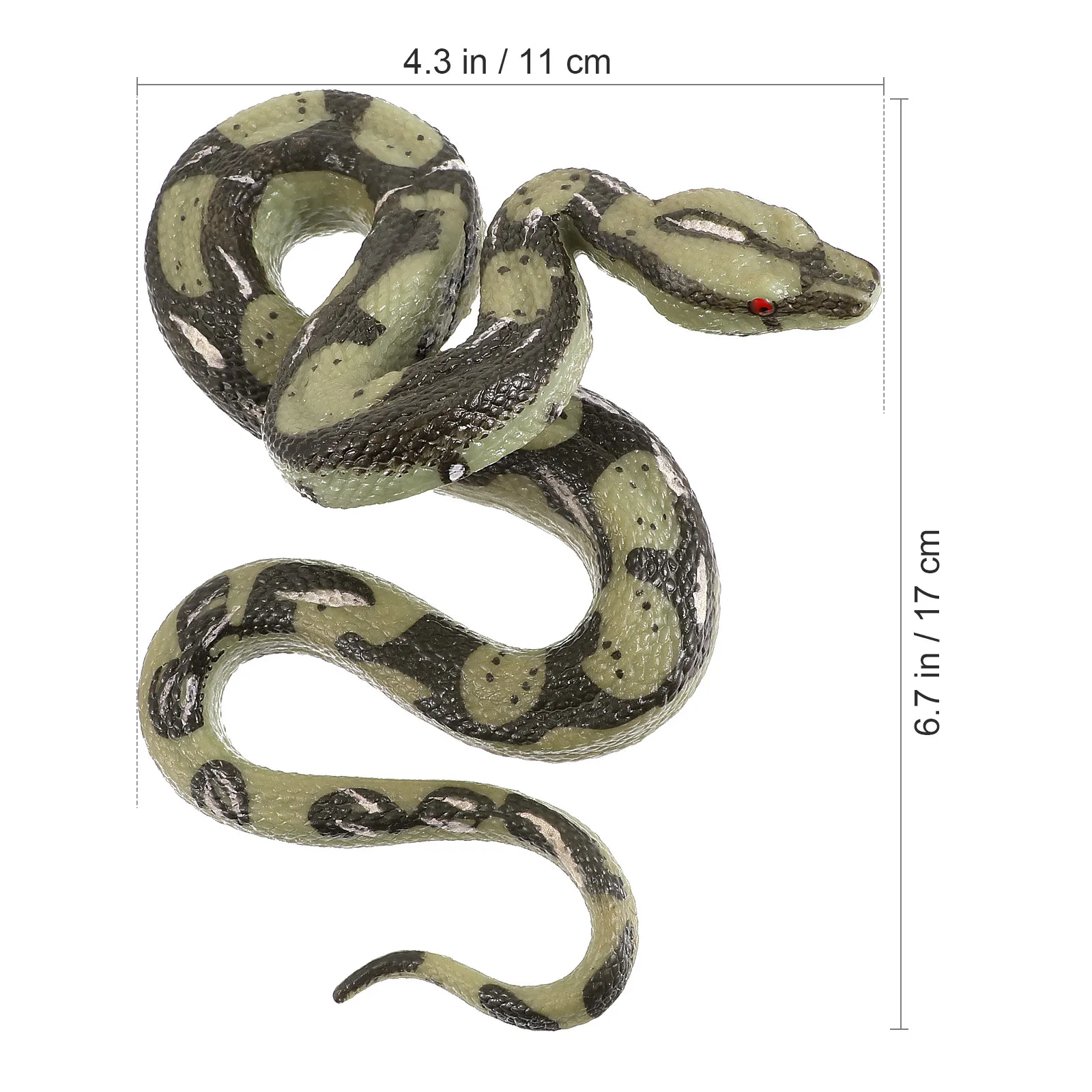 High Simulation Big Realistic Snake Prank Scary Creepy Halloween Simulation Fake Animal Scare Decoration