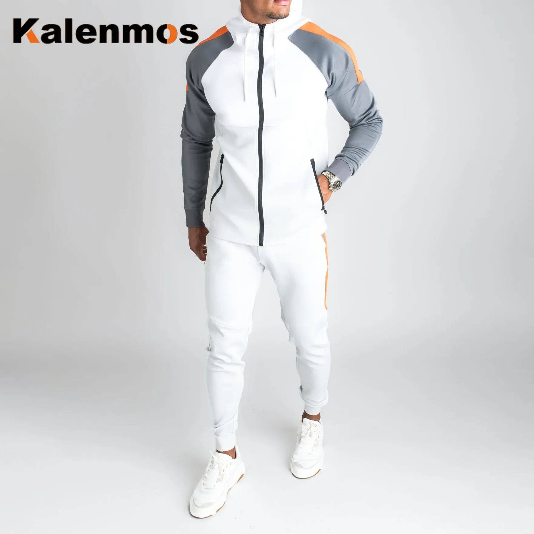 Survêtement en polaire pour hommes, ensemble gothique, Punk, à manches longues, Sweat à capuche, pantalon de Sport, automne, ensemble deux pièces, printemps