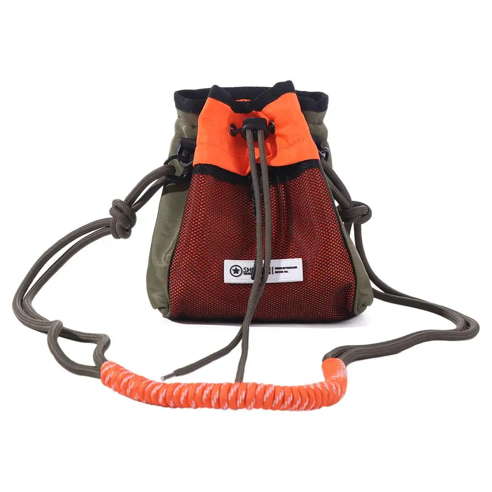 Fashion Nylon Drawstring Crossbody Bag Pleated Korean Style Men Messenger Bag Lightweight Square Mini HandBag Female