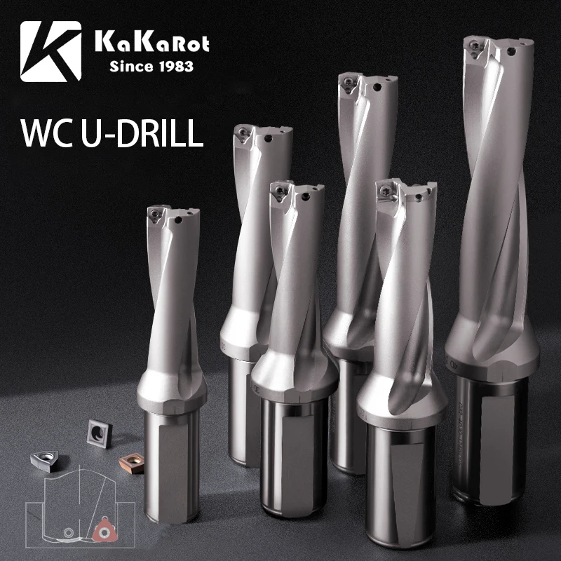 Wiertła KaKarot serii WC Wiertła do metalu Wiertła wewnętrzne 13 mm-50 mm Głębokość 2D 3D 4D Wiertła indeksowane U Maszyny, tokarki, CNC