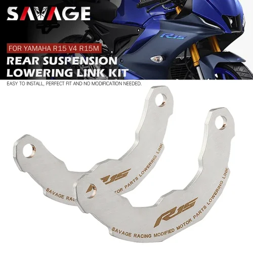 Kit de enlaces de bajada para YAMAHA YZF R15 V4 R15M 2022-2025 YZFR15 YZFR15M, palanca de cojín de caída de enlace de suspensión trasera de motocicleta