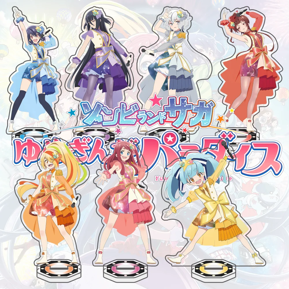Anime Zombie Land Saga Acrylic Stand Figure Sakura Minamoto Saki Ai Junko Yugiri Lily Tae Desk Model Ornament Toy Gift keychain