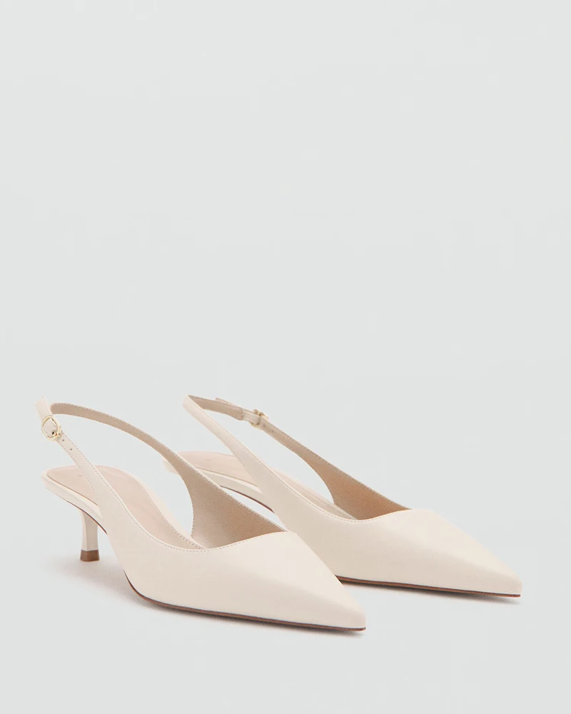Sandalias de Moda Mango para Mujer, Verano 2026, Estilo Slip-On, Punta Abierta, Tacón Medio Elegante, Suela de Goma Cómoda
