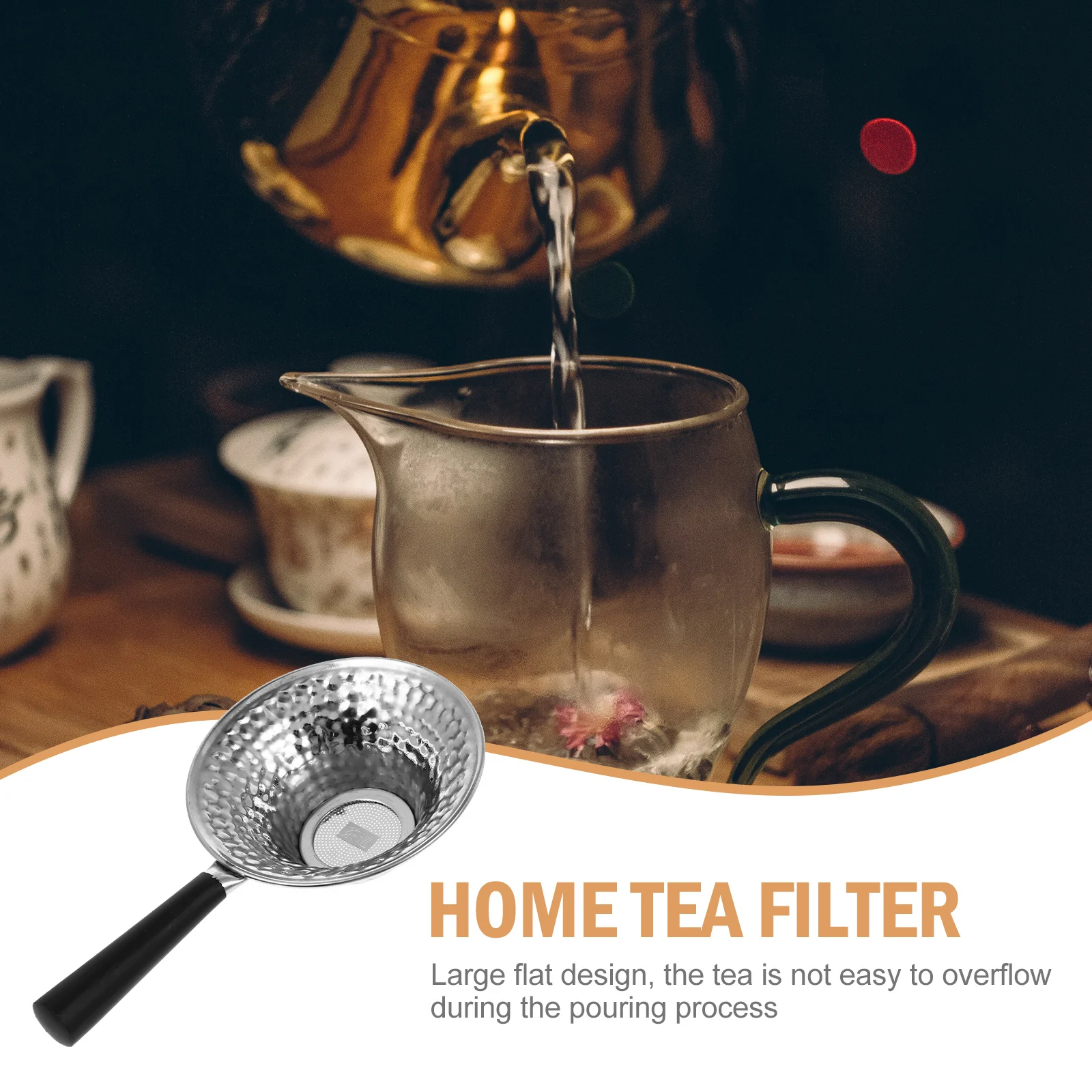

1pc Filter Fine Mesh Stainless Steel With Handle For Kitchen Use Tea Strainer Home Restaurant Tea Infuser Tool