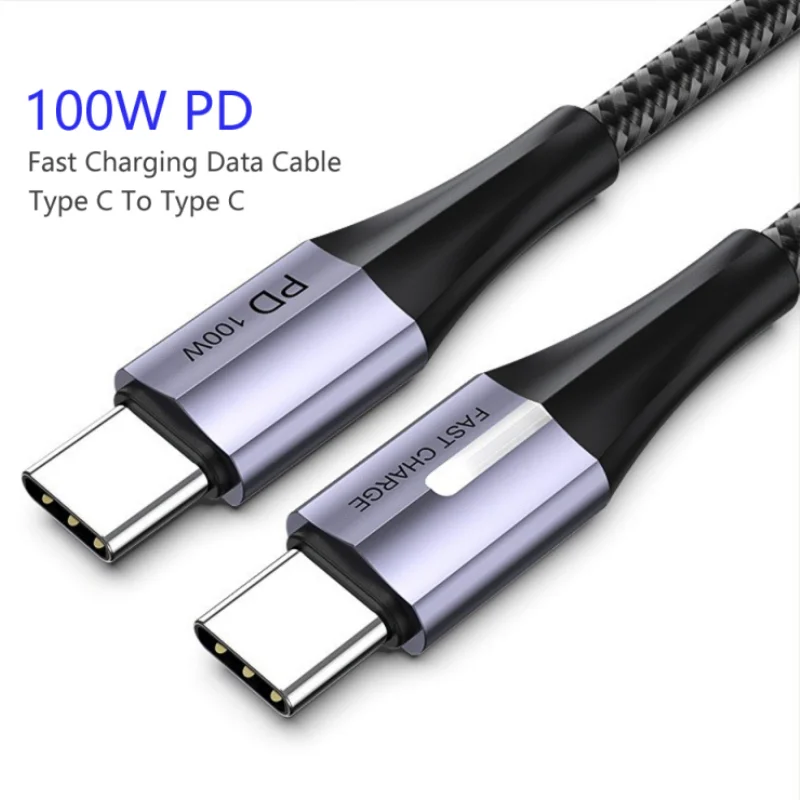 USB C to USB C 0.25m 1m 2m Cable for Samsung S20 Xiaomi PD 100W Fast Charging Cable Charger Type C Cable