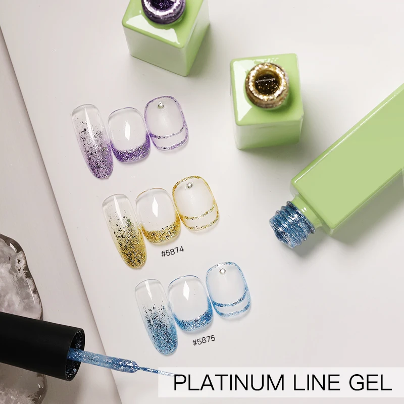 Gel de color Platinum Line de la marca ibdgel, gel de uñas removible con luz LED y UV, barniz para manicura de salón.