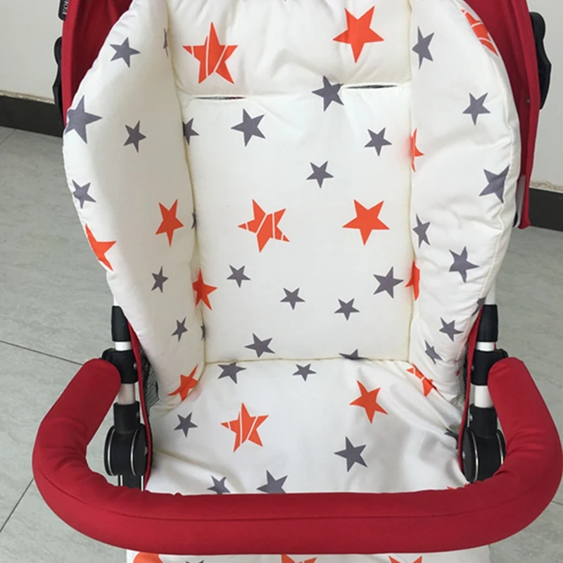 Imagem -02 - Universal Baby Stroller Seat Pad Almofada da Cadeira Alta Liner Mat Algodão Macio Alimentação Cadeira Pad Cover