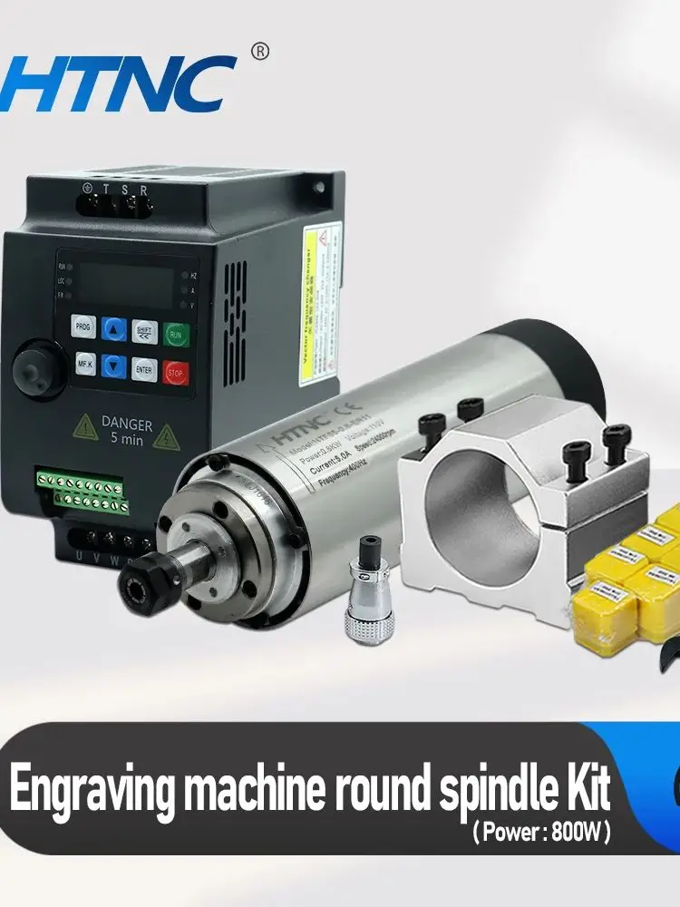 Heißer Verkauf 1,5 KW CNC Spindel Motor 110 v/220 v ER11 1500 W Runde Spindel 24000 RPM + 1,5kw VFD 50/60 hz + 80mm Spindel Halterung + Spannzange
