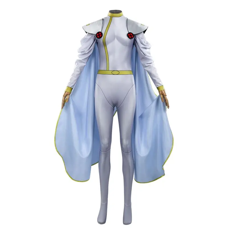 2024 Anime Storm Cosplay Bodysuit And Cloak Halloween Weather Witch Ororo Munroe Costumes Carnival Superhero Jumpsuits