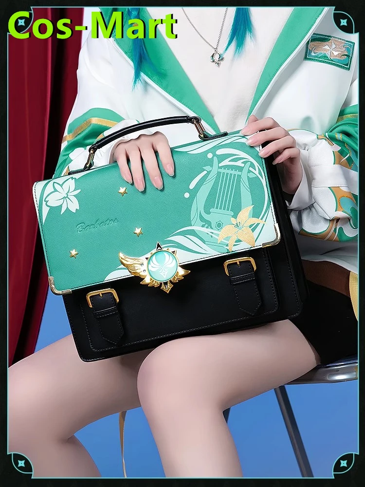 

Cos-Mart Game Genshin Impact Venti Bag Barbatos Аниме Школьная сумка Студенческие костюмы для косплея