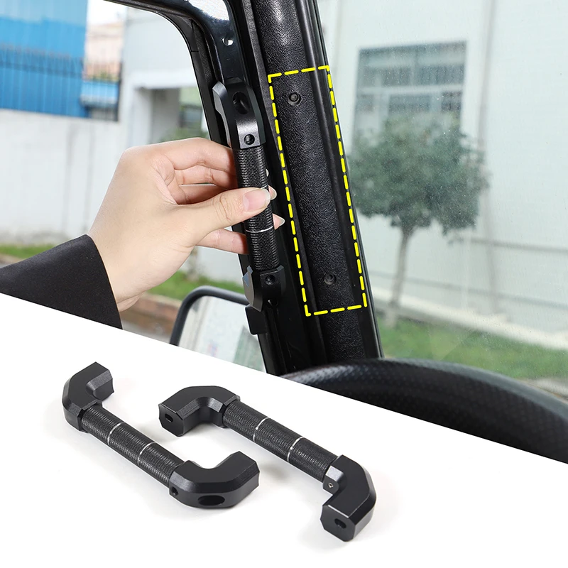 

Для Land Rover Defender 90 110 2004-2018: Декоративные накладки на ручки дверей (А-стойки) из алюминия, аксессуары для салона автомобиля