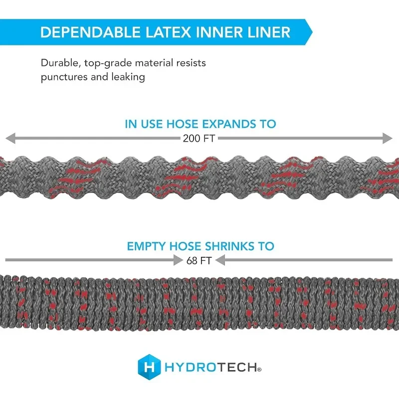 Imagem -03 - Hydrotech-mangueira Expansível à Prova de Estouro Mangueira de Jardim 200 Pés