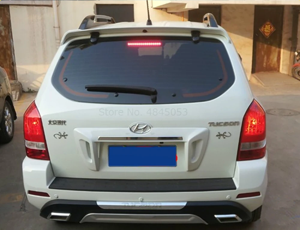 For Hyundai Tucson Spoiler 2006 to 2013 New Design ABS Plastic Carbon Fiber Look Spoiler Rear Torso Wing Body Kit Car Styling