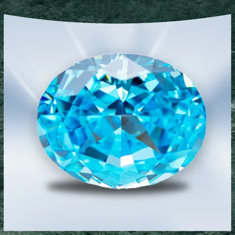 

Cubic Zirconia Crushed Ice Cut No Certificate Oval Shape Light Aquamarine Color Charms Beads Diy Jewelry Making Rings Materials