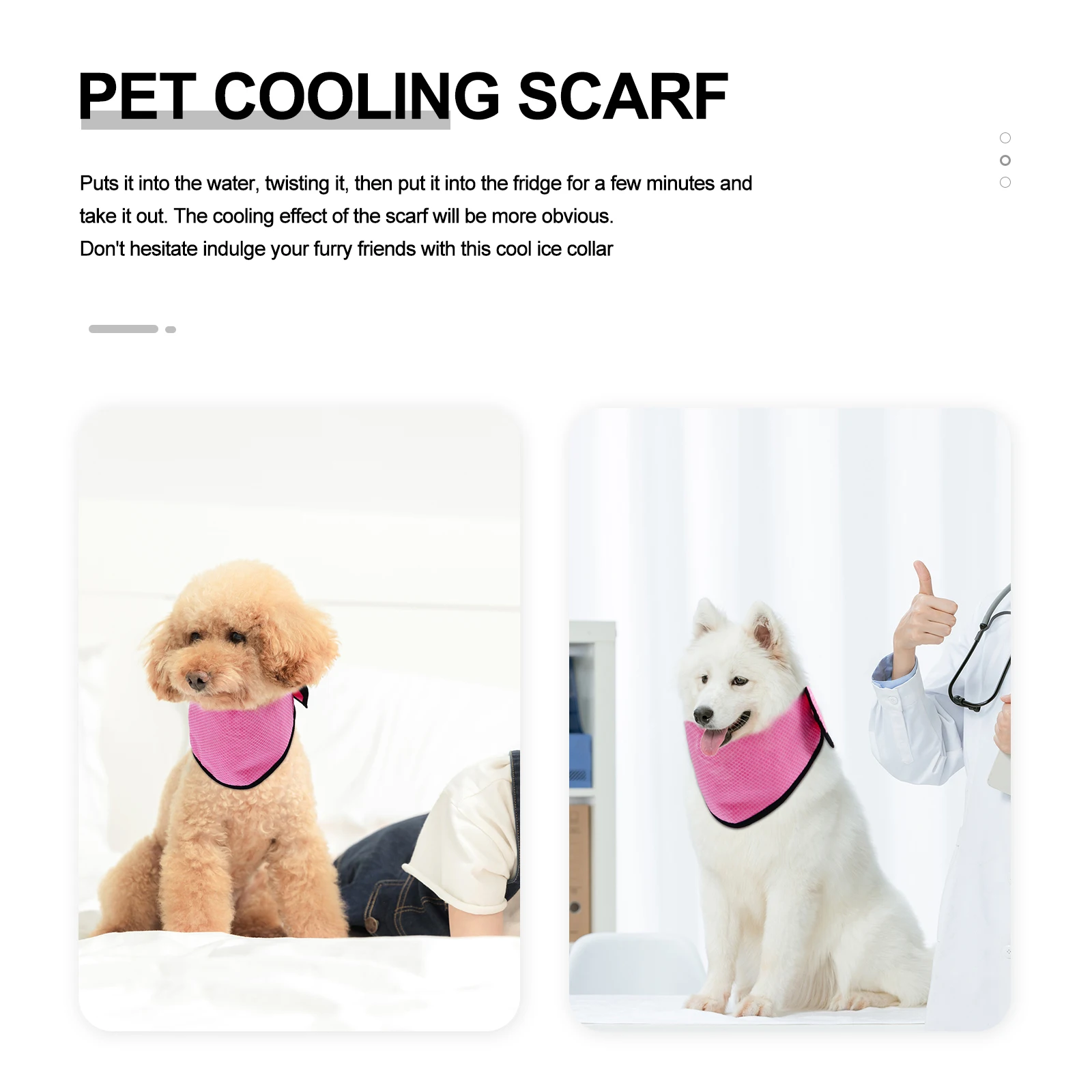 

Pet Cooling Scarf Tag Summer Cooler Ice Dog Bandanas Towel for Dogs Pva Wrap Clothes