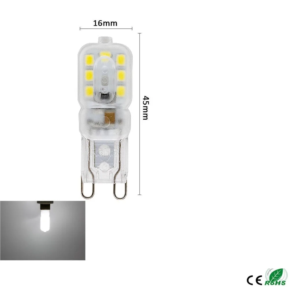 Imagem -03 - Lâmpada Led 220v 2w Luz da Cápsula 2835smd Milho Branco Fresco Lâmpada Lustre Substituir 20w Lâmpada de Halogéneo para Casa Quarto Peças g9