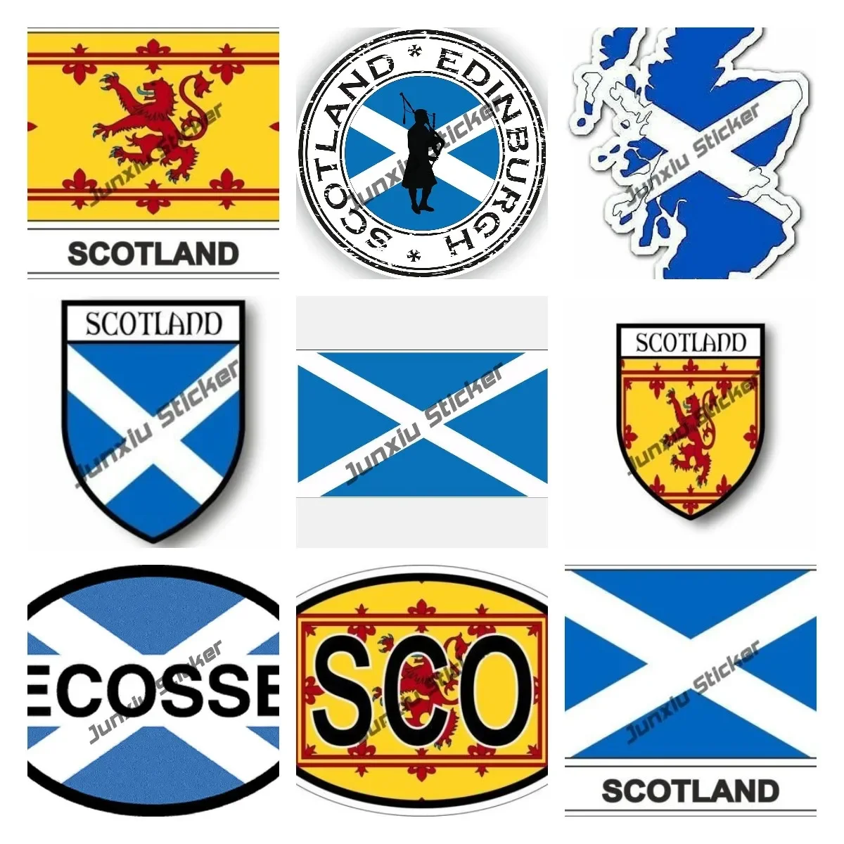 Creative Scotland City Bandeira Etiqueta Do Carro, SCO Escudo, Reflexivo, À Prova D\' Água, Protetor Solar, Vinil Decalque, Acessórios, KKK10cm