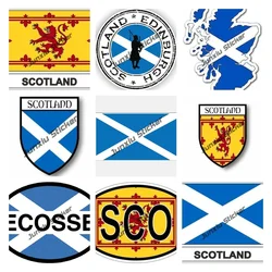 Kreative Schottland Stadt Flagge SCO Schild Auto Aufkleber für Motorrad Reflektierende Wasserdichte Sonnencreme Vinyl Aufkleber Zubehör KK10cm