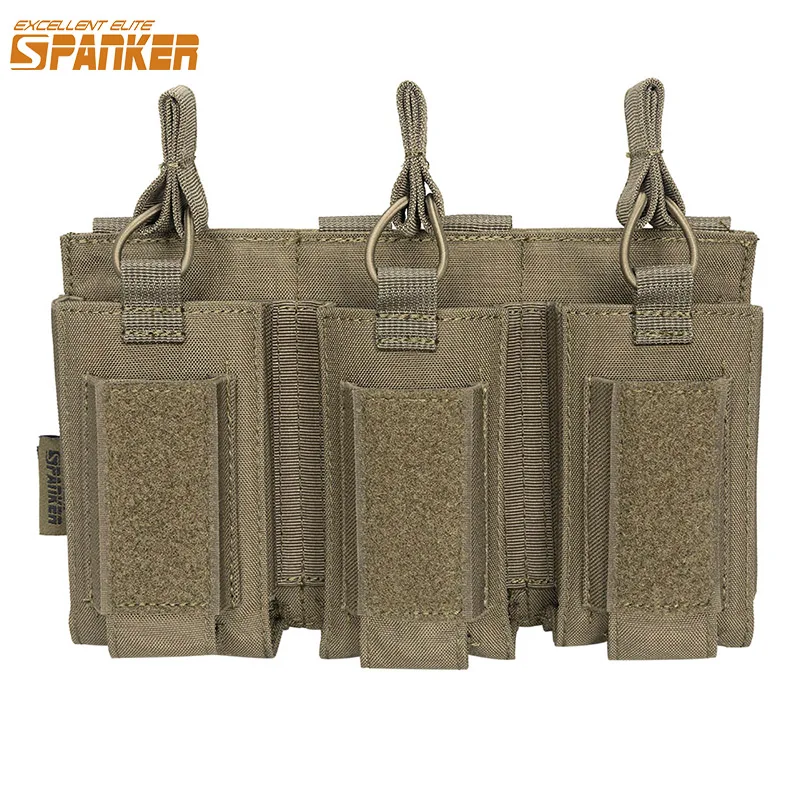 Tactical Magazine Pouchs Triple Mag Bag Molle 7.62 AK 74 47 AR15 M4 5.56  Mag Bag Hunting Accessories Torch Holster