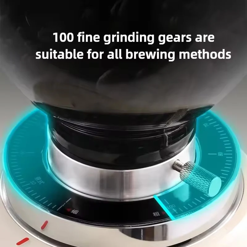 مطحنة القهوة الكهربائية 64 مللي متر لدغ مسطح مطحنة حبوب البن ماكينة الطحن مع 100 التروس قابل للتعديل إعداد طحن دقيق