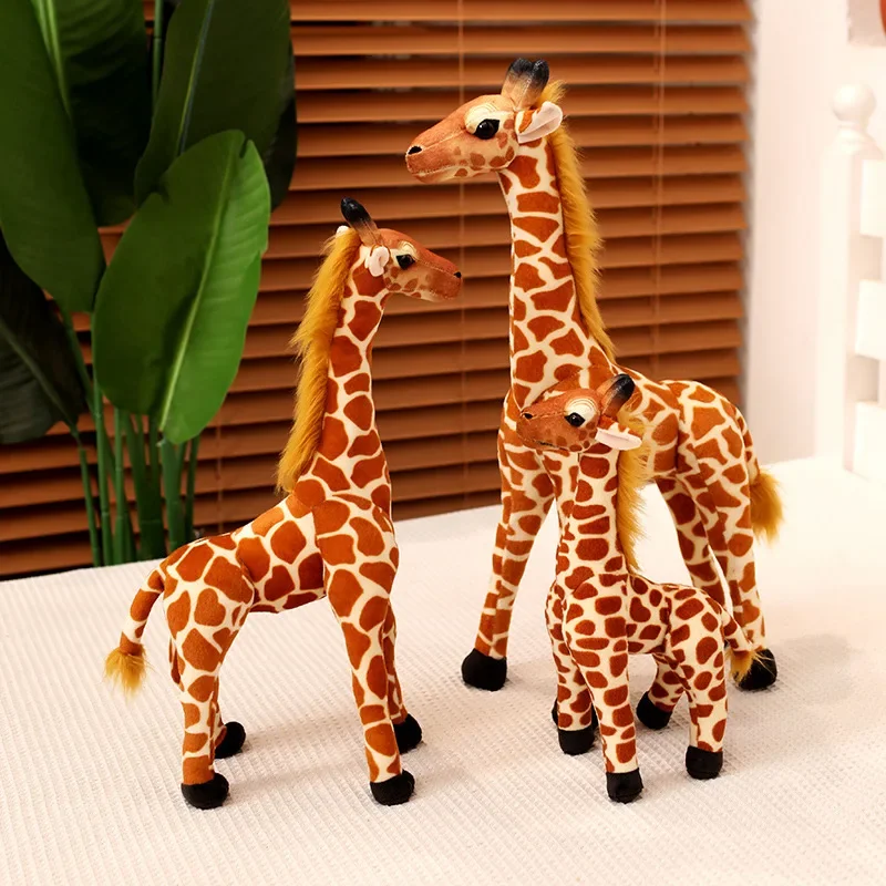 Riesige echte Giraffe Plüschtiere hochwertige Stofftiere Puppen weiche Kinder Kinder Baby Geburtstag Geschenk Raum Dekor