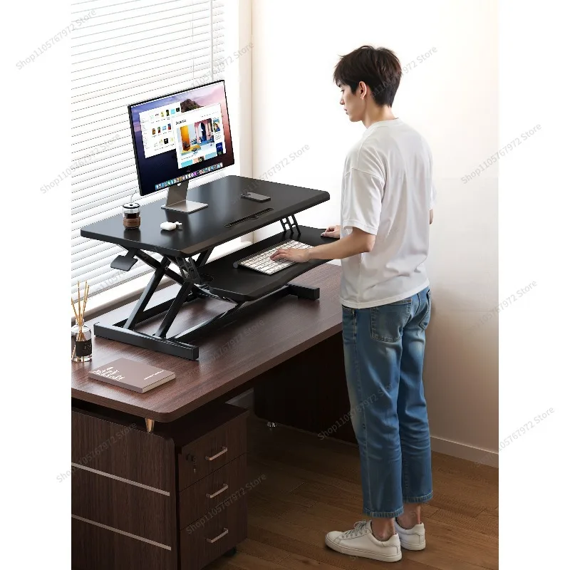 For Standing Workbench Desk Lifting Table Desktop Computer Desk Notebook Desktop Folding Height Increase Stand