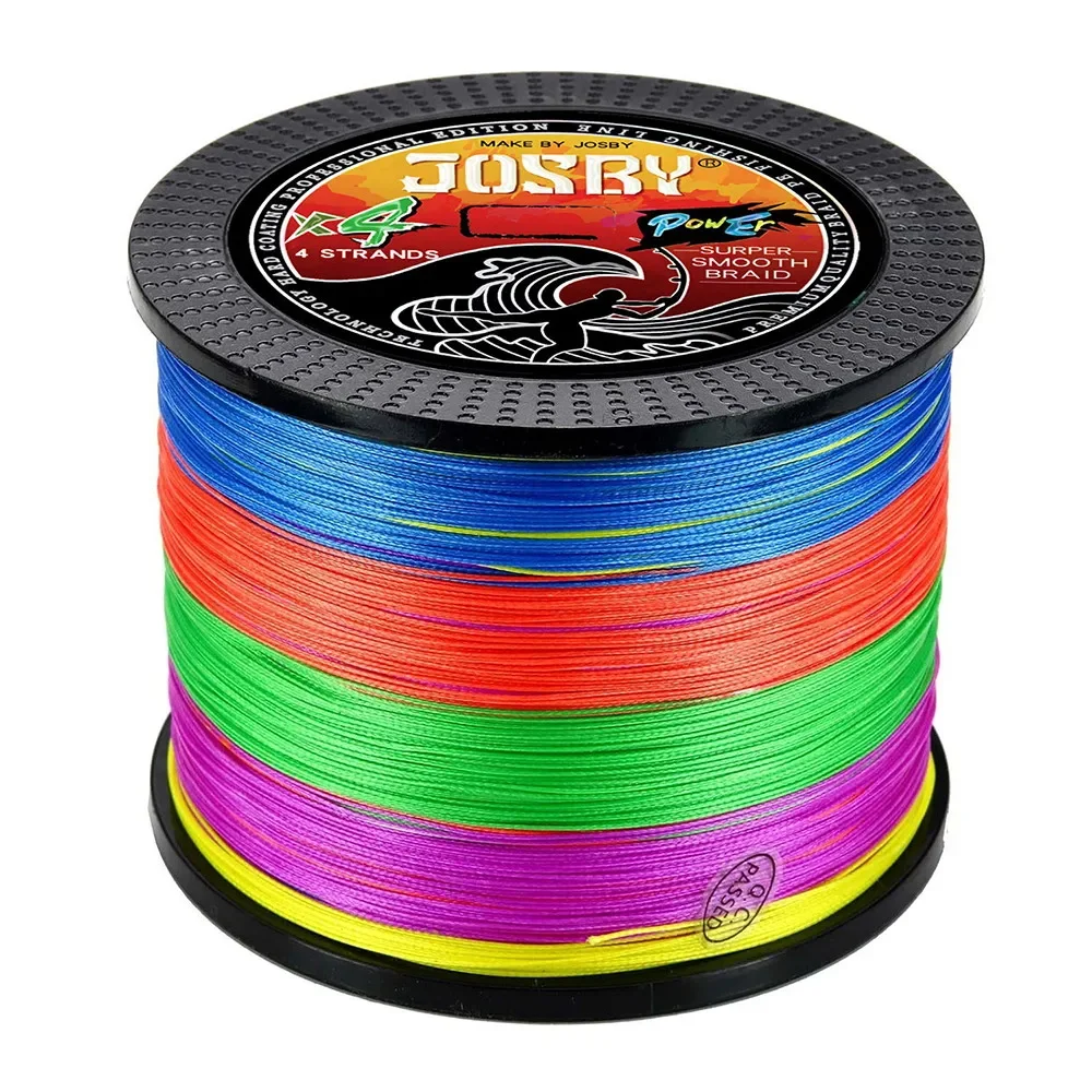 JOSBY New 4 Strands 1000/500/300/100M PE Braided Fishing Line Japanese Multifilament Fishing Line Smooth For Carp Fishing Tackle