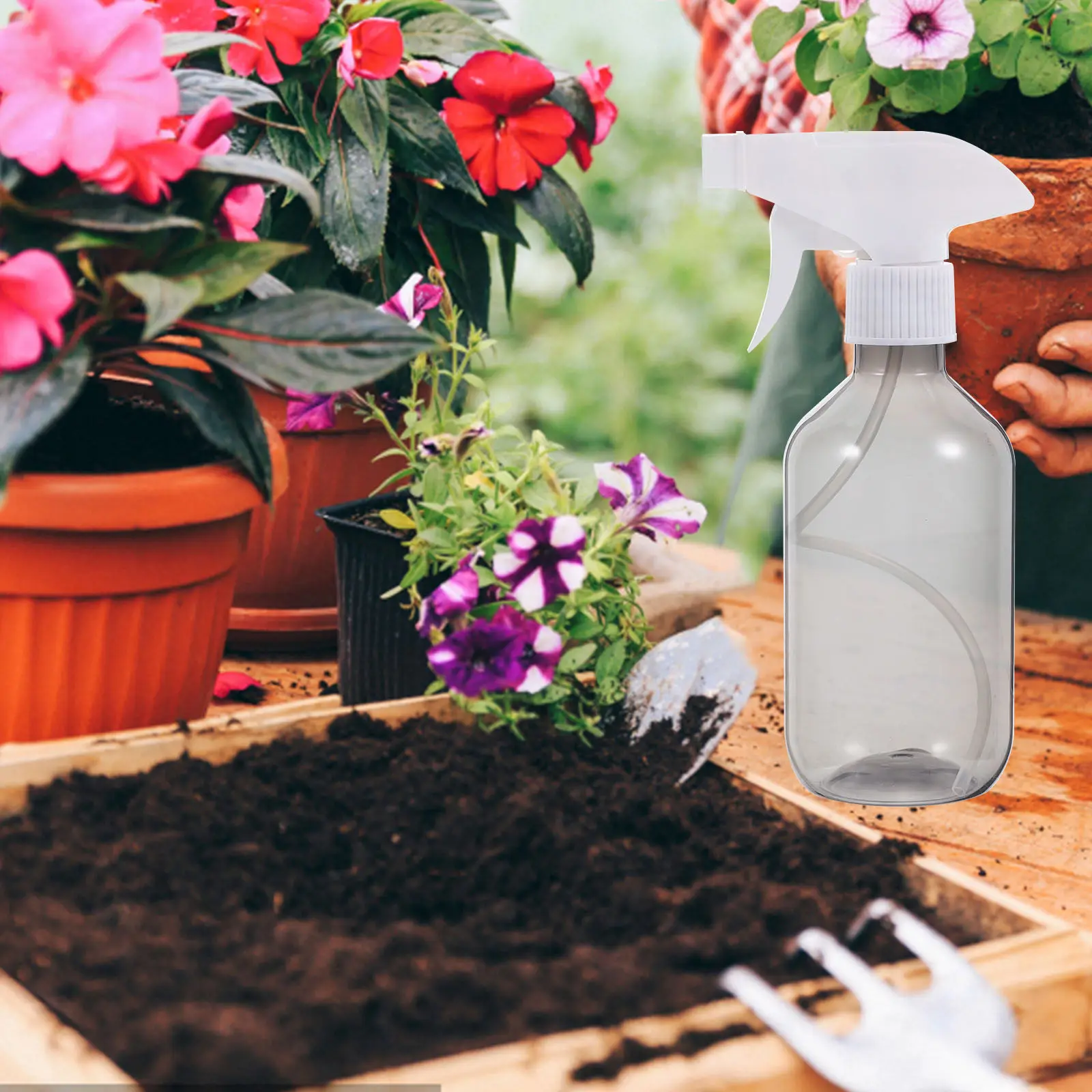 

Набор из 4 пластиковых пустых распылителей для растений, полива, садоводства, ухода за волосами, портативные многоразовые прозрачные распылители
