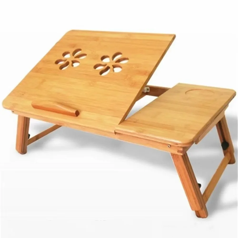 Mesa Bambú Ajustable Para Ornador Portátil, Minimalista, Plegable, Creativa, Exquisita Y Flexible, Muebles Para El Hogar