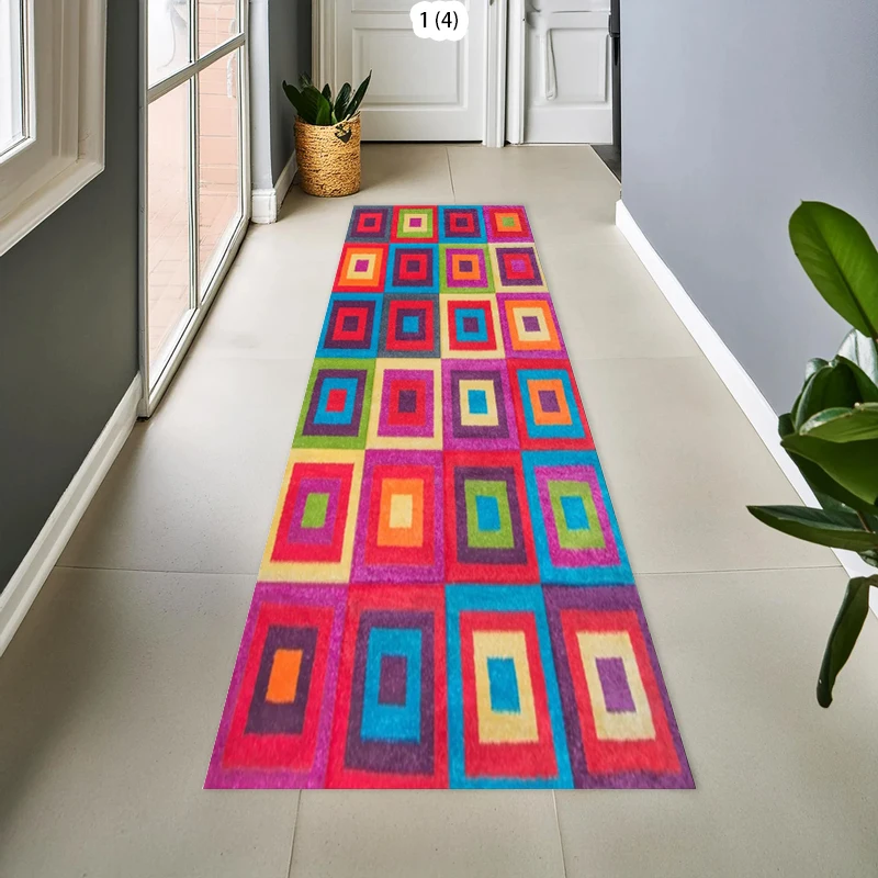 2D Desert Canyon Road Track Runner Rug Creative Corridor Living Room Floor Mat