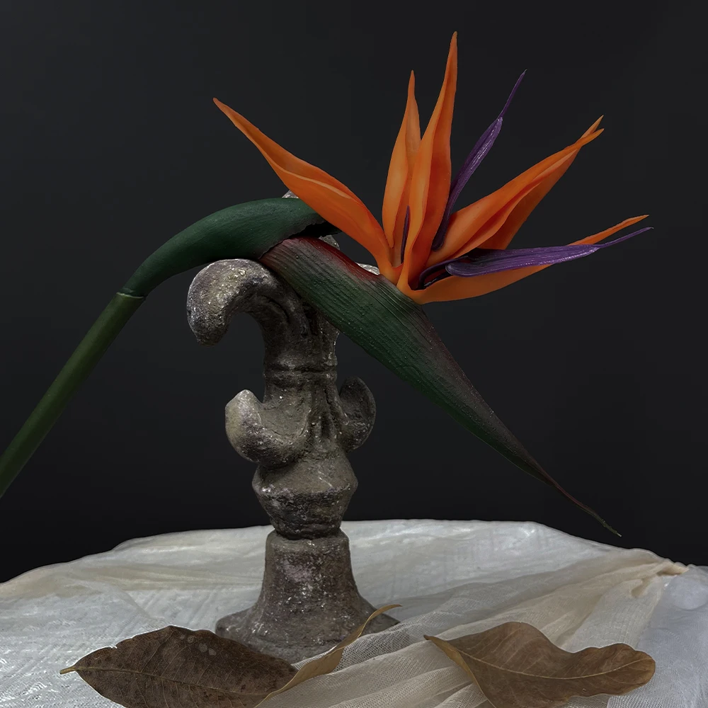 SunMade New Bird of Paradise Vintage Artificial Flowers Home Decor Wedding Autumn Decoration Flores Artificiales Mariage DIY