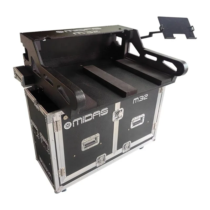 Customized M32 Hydraulic Flight Case with A Laptop Stand Pa System Sound Equipment Digital Mixer Flight Case